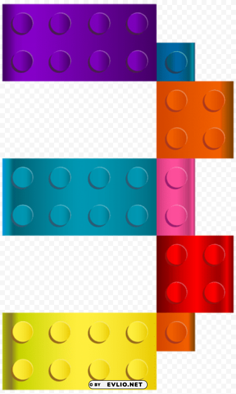 lego number three Transparent PNG Isolated Graphic Element