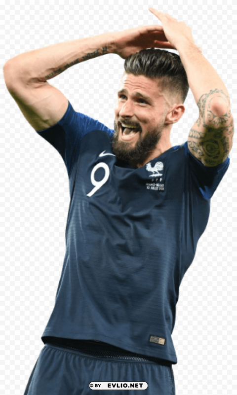 Olivier Giroud Clean Background Isolated PNG Object