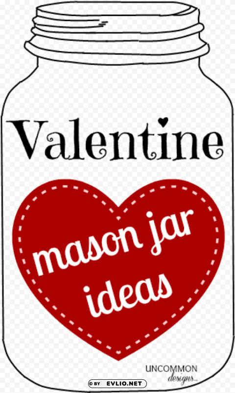 valentines mason jar Isolated Element in Clear Transparent PNG