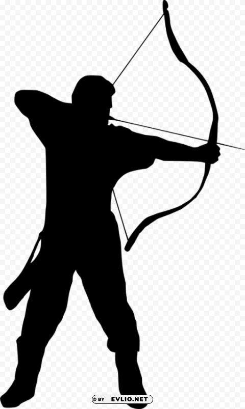 Transparent archer silhouette Transparent PNG Isolated Graphic Element PNG Image - ID 134c9842