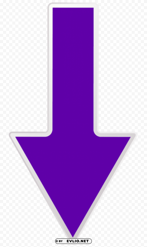 Arrow Purple Down Isolated Object On HighQuality Transparent PNG