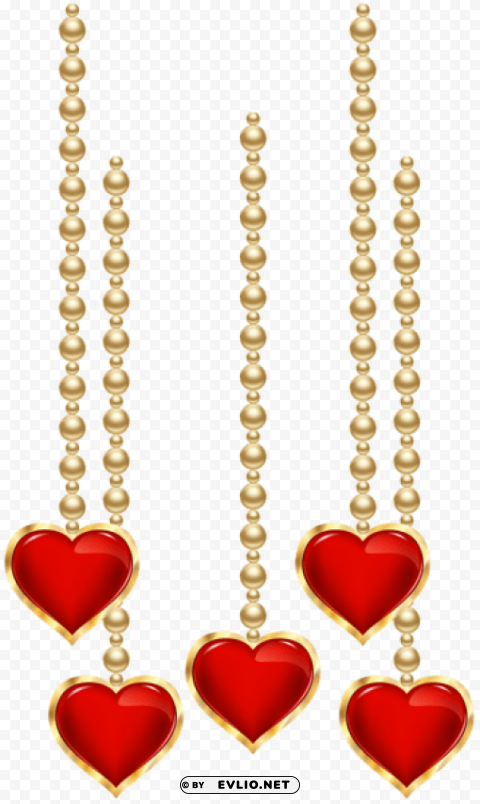 hanging decorative hearts Clear background PNG images comprehensive package