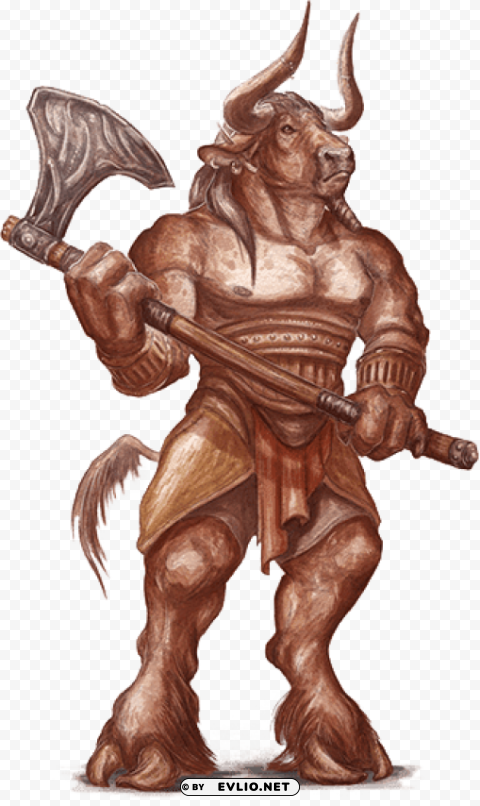 minotaur holding axe PNG images for websites