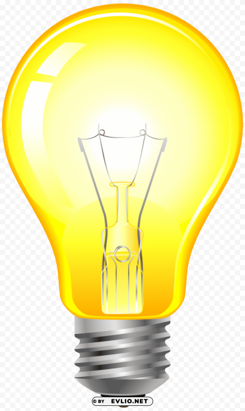 yellow light bulb PNG images with no fees