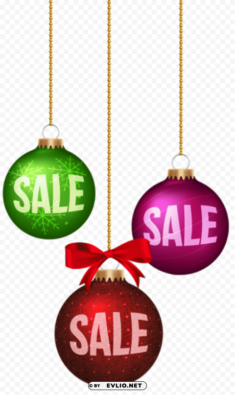 christmas balls sale decoration Transparent Background Isolation in PNG Image