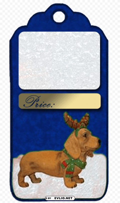 christmas dog frame blue Background-less PNGs