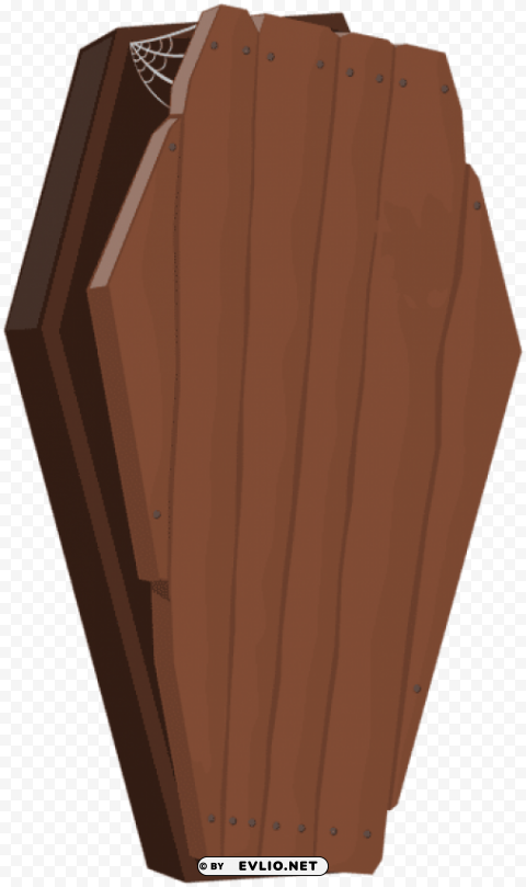 halloween old wooden coffin Isolated Item on Transparent PNG