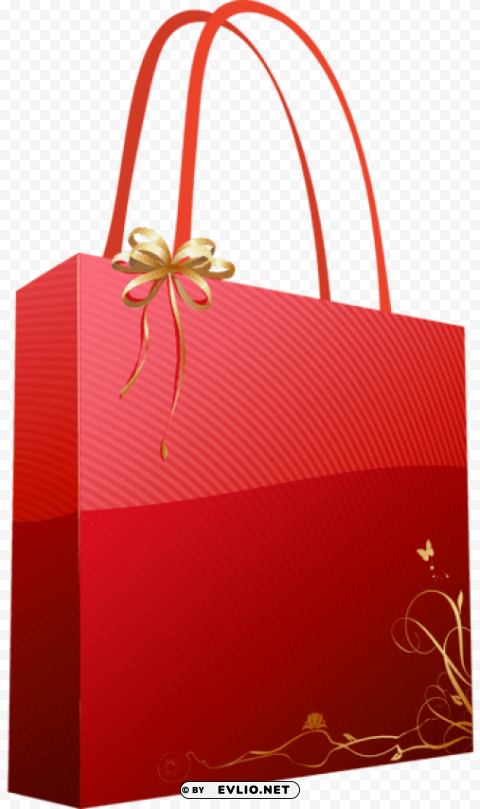 red giftbag picture PNG artwork with transparency