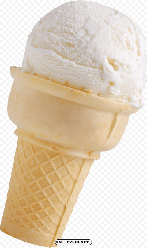 vanilla small horn ice cream Alpha channel transparent PNG