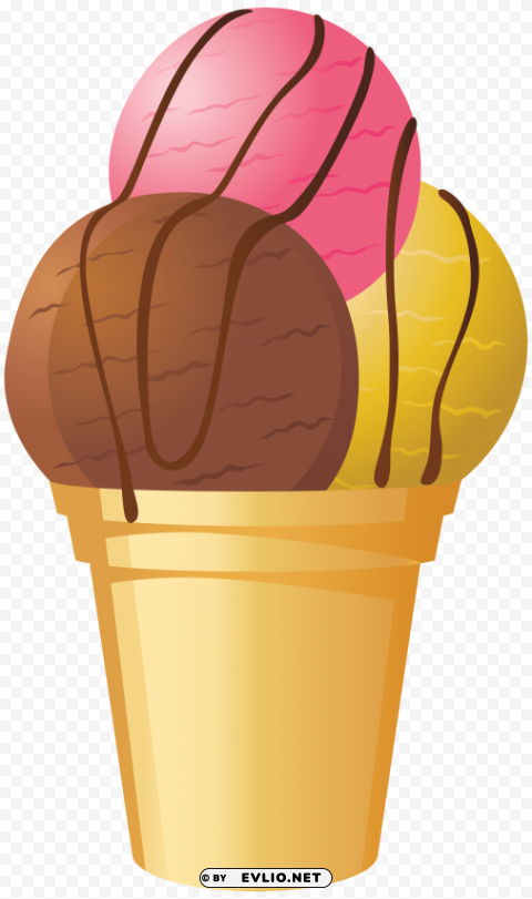 tricolor ice cream cone High-resolution transparent PNG images comprehensive assortment clipart png photo - e6d8eb6c
