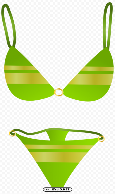 green swimsuit Transparent PNG Isolated Subject