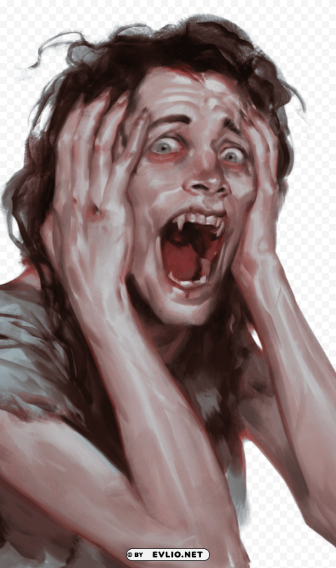 vampire scared PNG for business use