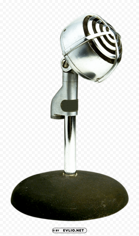 Clear Vintage Microphone PNG for educational projects PNG Image Background ID f2e81c5e