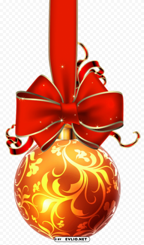 christmas ball with red bow PNG files with clear background variety