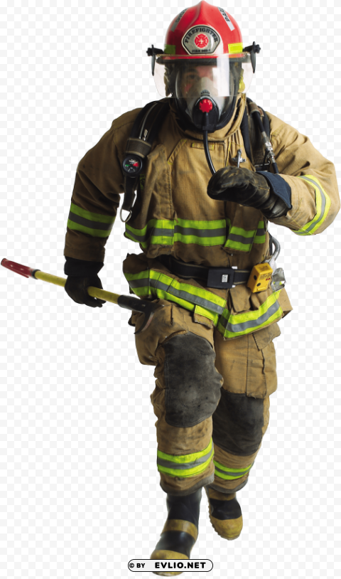 firefighter Isolated Graphic on Clear Transparent PNG