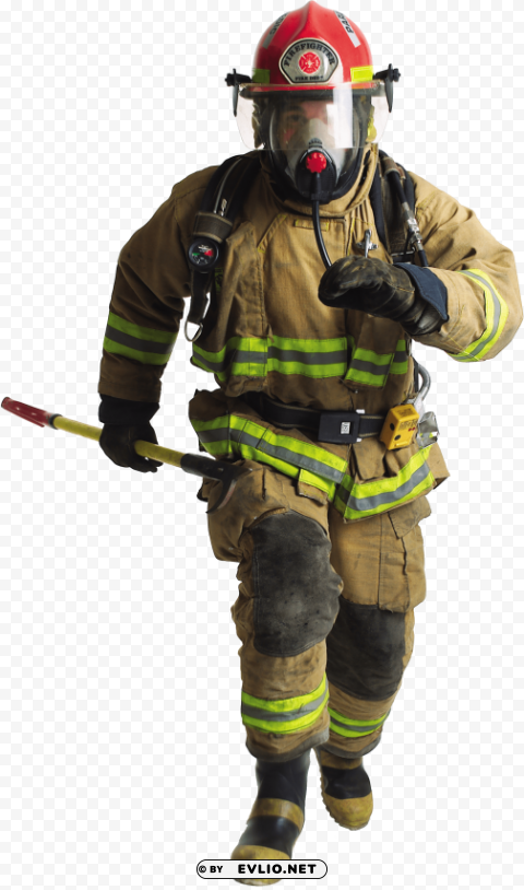 Firefighter Isolated Graphic On Clear Transparent PNG