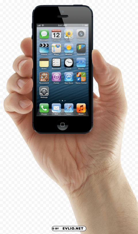 hand holding iphone PNG images with transparent layering