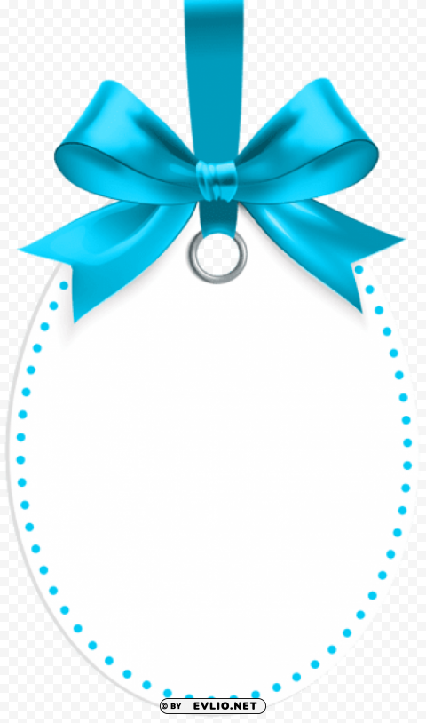 label with blue bow template Transparent background PNG stockpile assortment