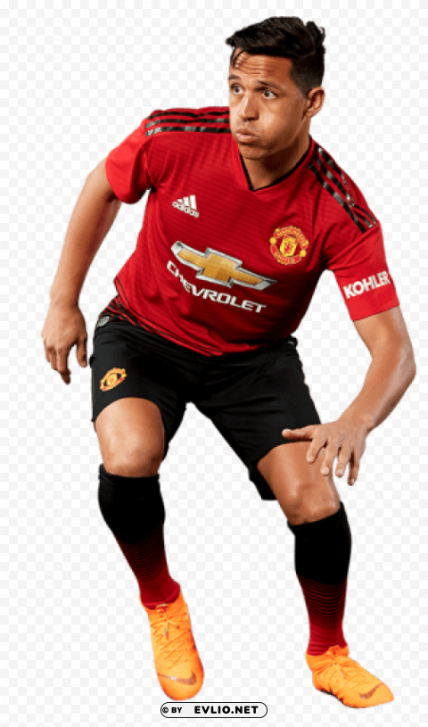 alexis sanchez Isolated Graphic on Clear PNG