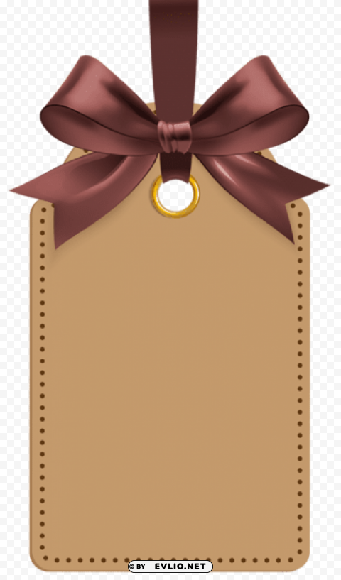 label with brown bow template Transparent PNG graphics library