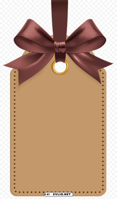 label with brown bow template Transparent PNG graphics library clipart png photo - 0a88454c