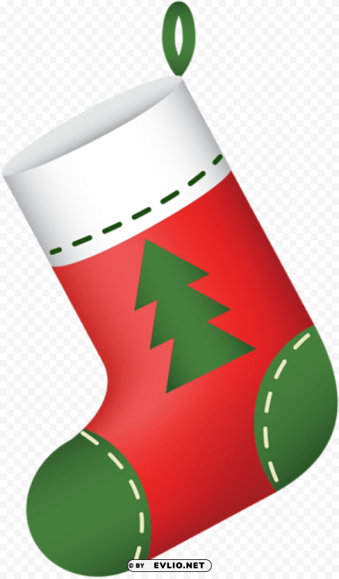 christmas stocking red Isolated Icon on Transparent Background PNG