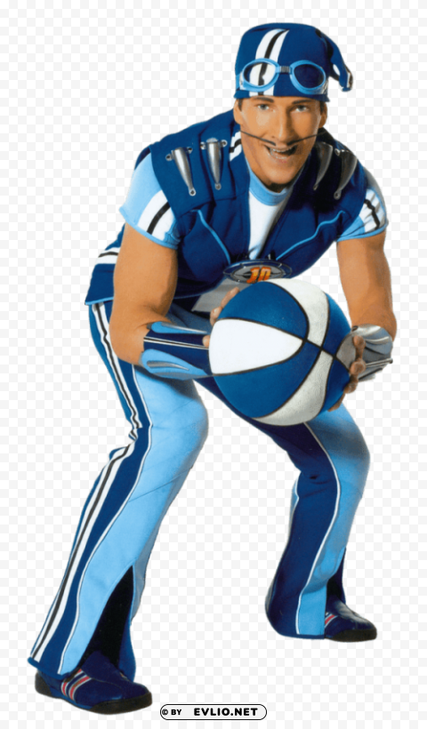 sportacus catching a ball Transparent PNG Artwork with Isolated Subject