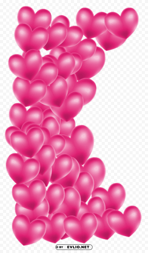valentines day pink hearts decor Isolated Item on Clear Transparent PNG