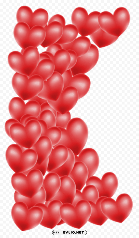 Valentines Day Red Hearts Decor Isolated Item In Transparent PNG Format