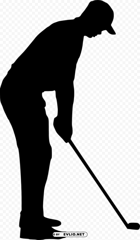golfer silhouette Free PNG download