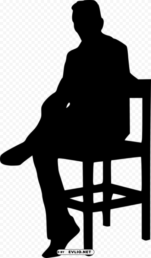Sitting in Chair Silhouette Transparent background PNG images selection