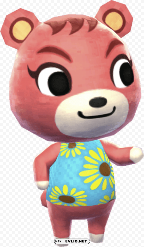 animal crossing cerecita Isolated Artwork on Clear Background PNG