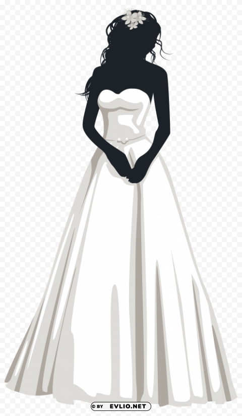 bride Isolated Character in Transparent PNG Format clipart png photo - 62621554