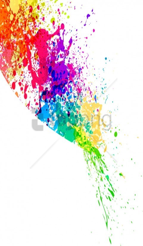 colorful paint splash wallpaper PNG Image with Transparent Isolated Graphic