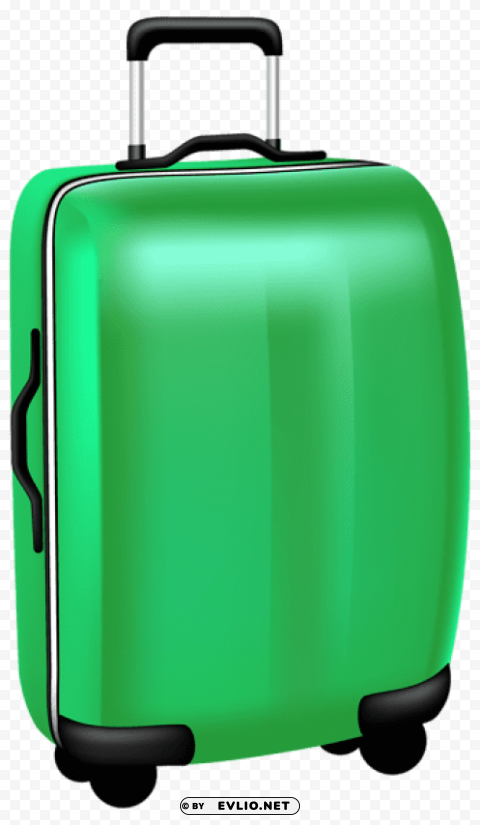 green trolley travel bag Clear PNG graphics free