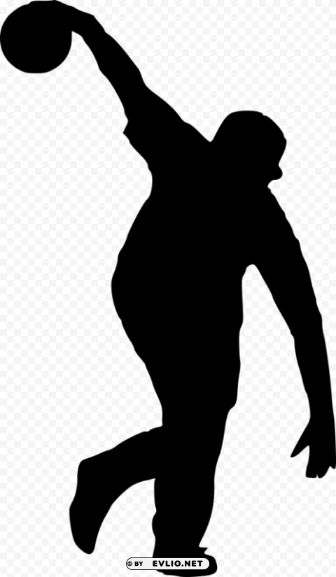sport bowling silhouette PNG transparent images for websites