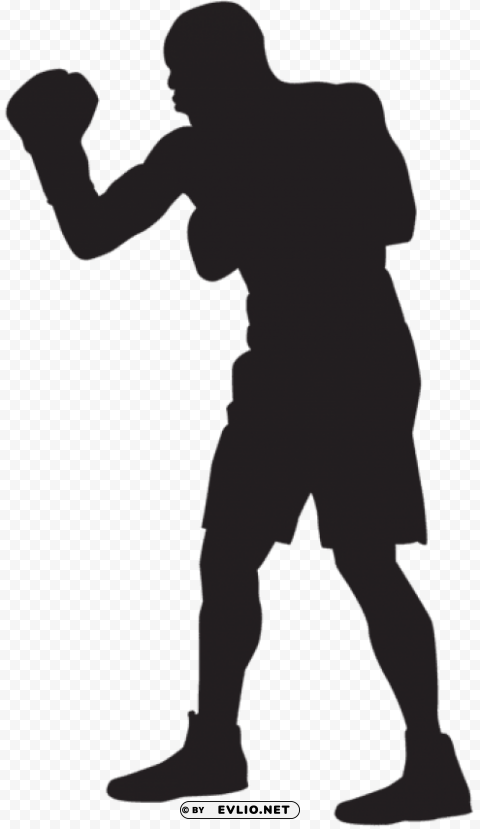 Transparent boxer silhouette PNG with no background for free PNG Image - ID f10da0d6