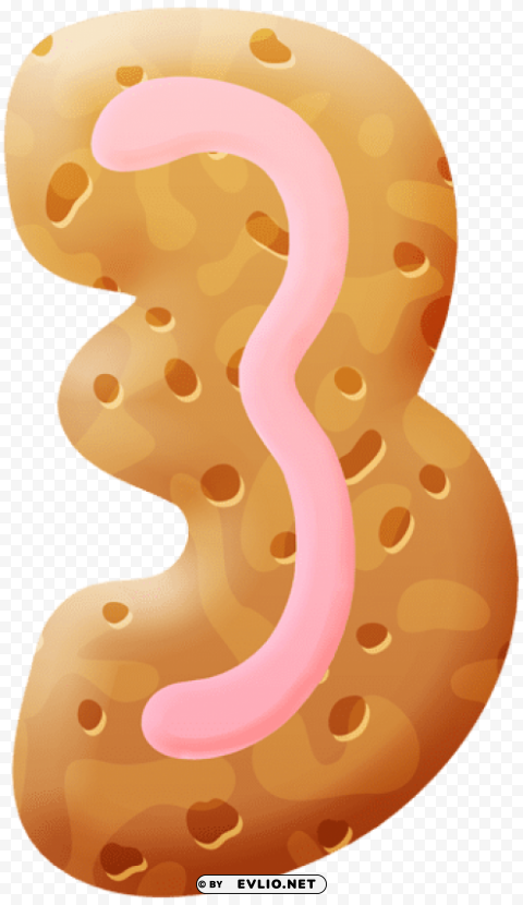 biscuit number three PNG format with no background