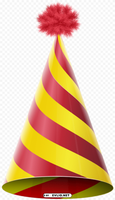 party hat red yellow Transparent PNG graphics variety