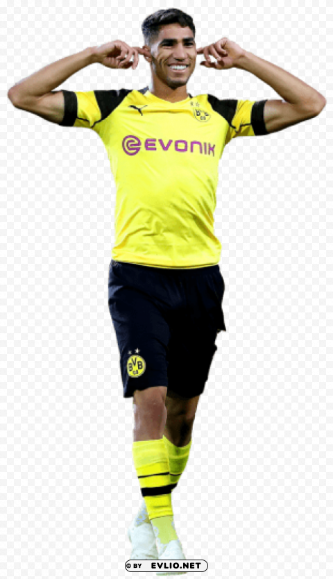 Achraf Hakimi Transparent Background Isolated PNG Design