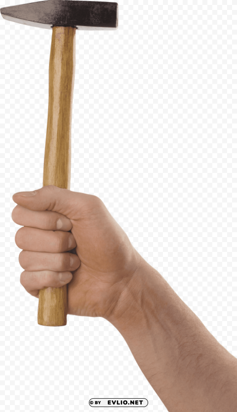 Hand Holding Long Hammer PNG Images With Alpha Transparency Diverse Set