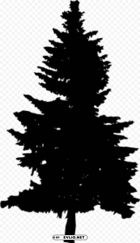 Pine Tree Silhouette PNG with no cost