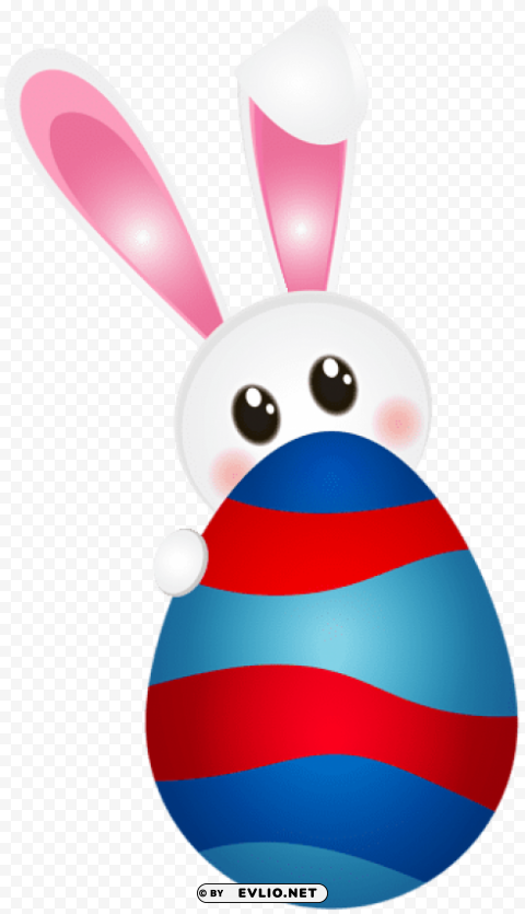 easter cute egg bunny Isolated Item with HighResolution Transparent PNG