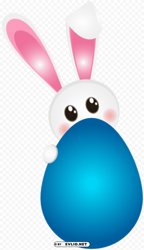 easter egg and bunny Isolated Item on Transparent PNG