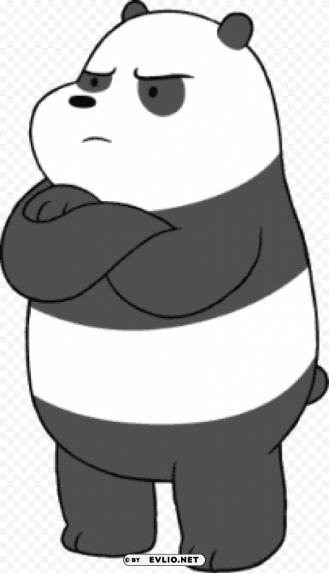 we bare bears panda angry PNG images with clear alpha layer