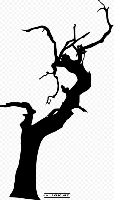 dead tree silhouette Transparent PNG images for graphic design