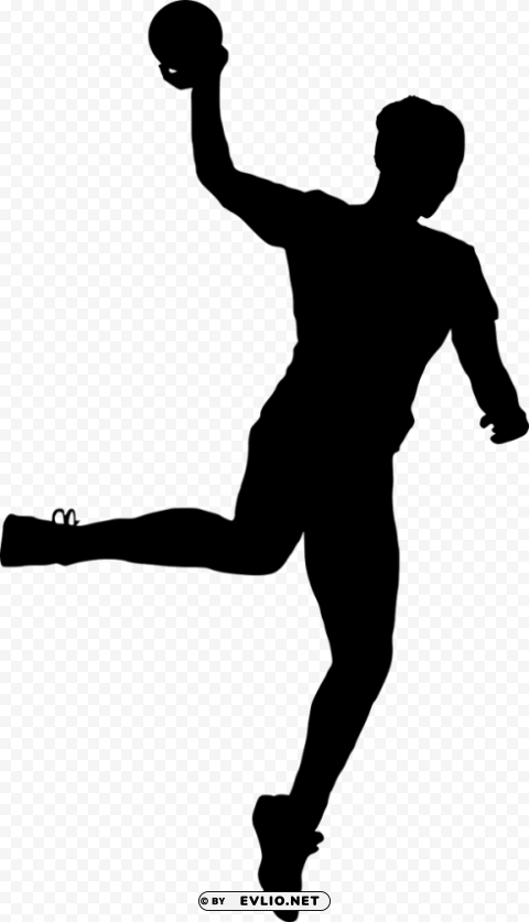 sport handball silhouette PNG transparent backgrounds