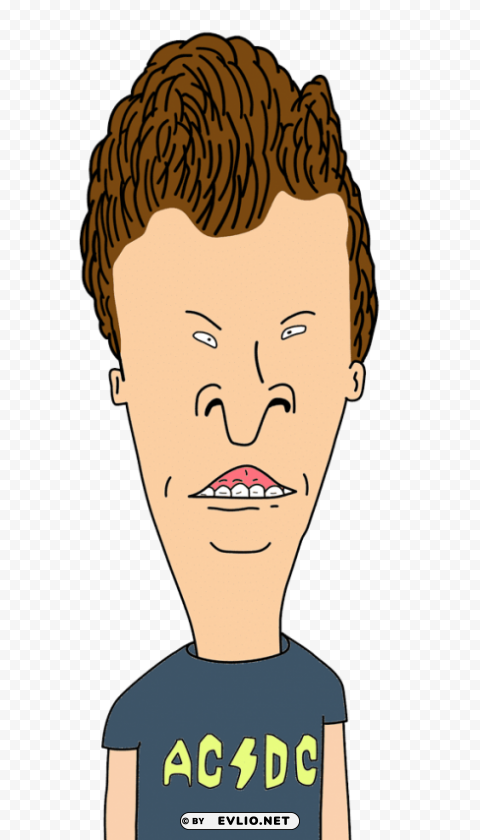 Butthead Acdc Isolated Graphic With Transparent Background PNG