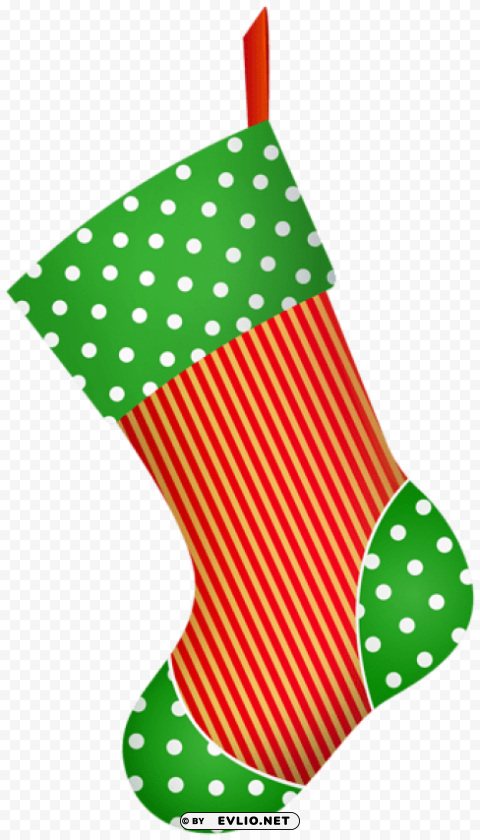 christmas decorative stocking Isolated Graphic Element in Transparent PNG