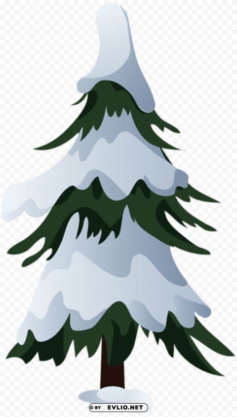 snowy pine tree PNG graphics for presentations